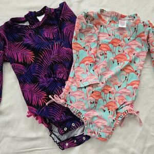 Set Of 2 Ruffle Butts SPF Rashguards, 2T